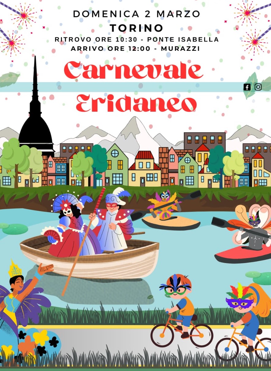 Domenica 2 marzo sulle sponde e sulle acque del Po si fa festa con il Carnevale Eridaneo